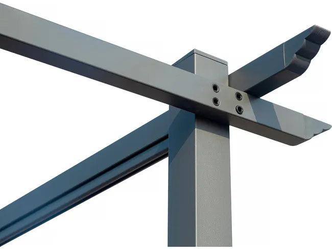 Pergola en métal avec toit rétractable - 3 x 4 m - Gris anthracite